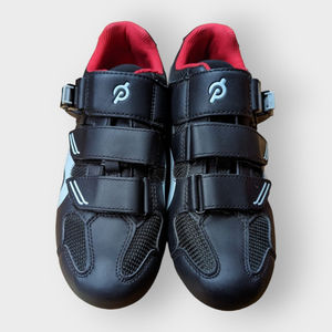 Peloton Spin Bike Cycling Shoes with Cleats Size 39 US Women's 8.5 Black Red